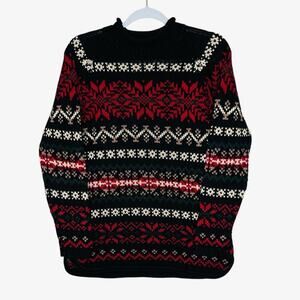 Vintage Eddie Bauer Fair Isle Knit Sweater S Nordic Ski Apres 90s Y2K Hong Kong